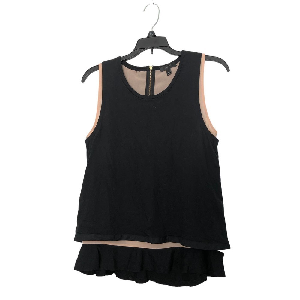 J.Crew Women Top Blouse Size Small Sleeveless expose Zipper